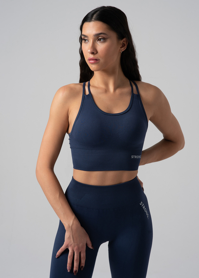 Bezszwowy Top Z Miseczkami Shape & Comfort (Navy Blue)