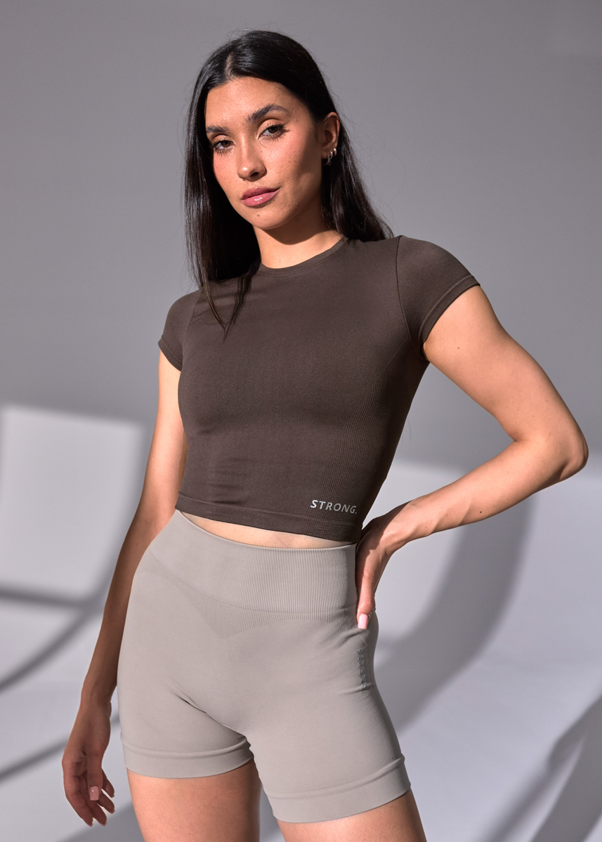 Bezszwowy T-Shirt FLEX (Dark Chocolate)