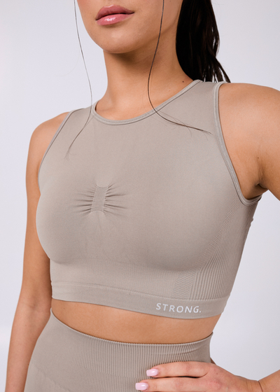 Bezszwowy Crop Top (Perfect Nude)