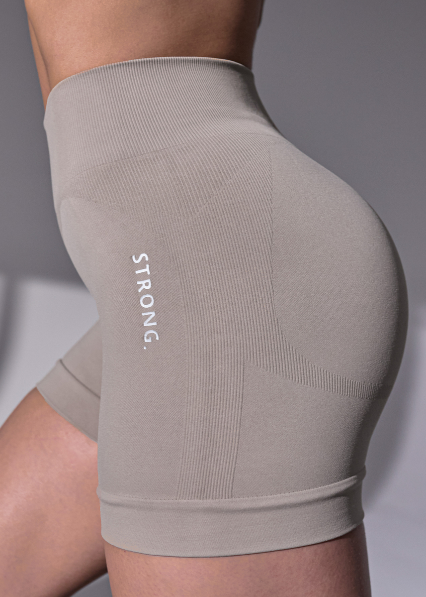 Spodenki Bezszwowe Second Skin, Push Up (Beige Nude)