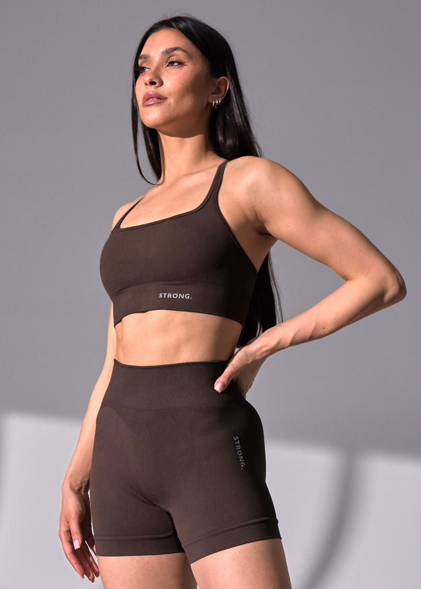 Bezszwowy Top Z Miseczkami Second Skin (Chocolate)