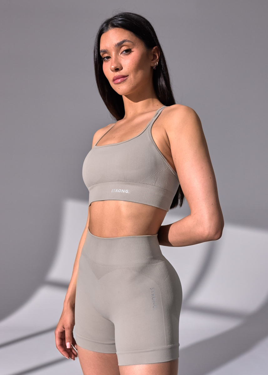 Bezszwowy Top Z Miseczkami Second Skin (Beige Nude)