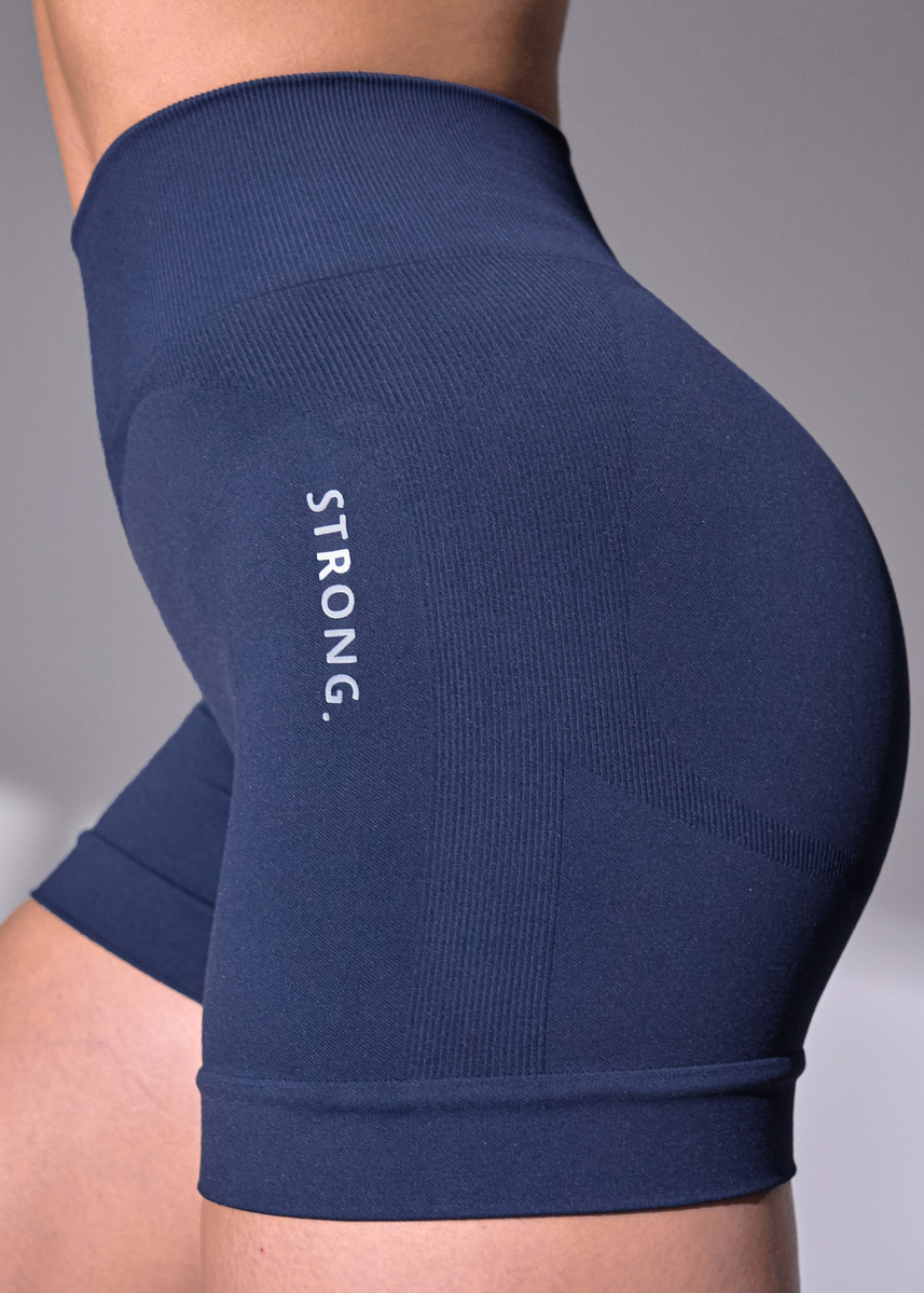 Spodenki Bezszwowe Second Skin, Push Up (Navy Blue)