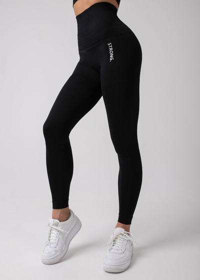 Modelujące Legginsy Bezszwowe, Push Up (BLACK)