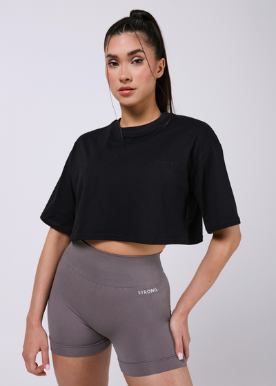 CROP - T-shirt (BLACK)