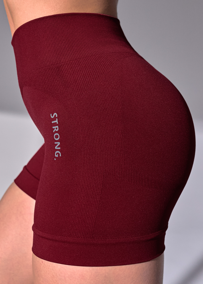 Spodenki Bezszwowe Second Skin, Push Up (Cherry Burgundy)