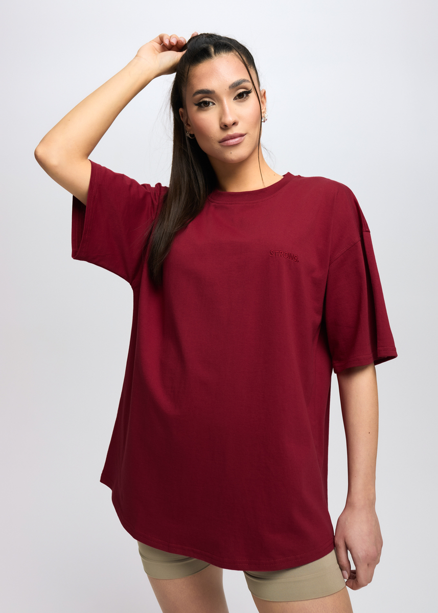 T-shirt Oversize (Burgundy)
